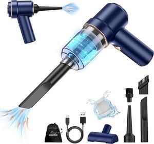 Mini Vacuum Cleaner Cordless, Mini Handheld Vacuum, Small Car Vacuum with LED, Electric Air Duster & Vacuum Cleaner 2 in 1 Rechargeable, Portable Vacuum Cleaner for Home, Office and Car Cleaning