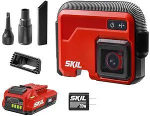 Skil Brushless Slim Vacuum 20V Kit Including 2.0Ah Battery and USB-C Charger-VA1200D-10