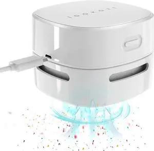 IGOKOTI Desk Vacuum, Mini Desktop Vacuum Cleaner with USB Charging Crumb Vacuum Cleaner Energy Saving, 13500 RPM Portable Desktop Sweeper Handheld Cordless Cleaning for Keyboard, Home, Office, Cars