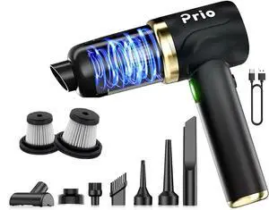 Handheld Portable Car Vacuum Cleaner, 12000PA High Suction Power, 4 in 1 Mini Vacuum Cleaner with LEDs for Car, Home, Office, Pet
