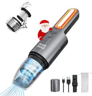 Minthouz Handheld Car Vacuum Cleaner, Mini Portable & Rechargeable Cordless Dustbuster, Small Air Duster with 6KPa Powerful Suction, USB C Charging, Quick Detailing Car Interior/Home/Keyboard