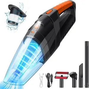 Handheld Vacuum Cordless,Powerful Suction 30Mins Long Runtime, Dust Busters Cordless Rechargeable with Two Washable Filters,Wet and Dry Hand Held Vacuum Cordless for Home, Car or Office