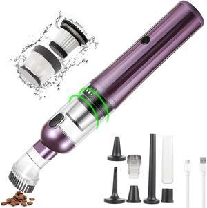 Cordless Car Handheld Vacuum, 7 in 1 Mini Portable Vacuum Cleaner with 16KPA Powerful Suction, Rechargeable Handheld Vacuum with Ultra Low Noisefor Car,Home, Office and Pet