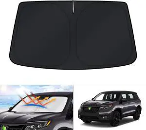 KUST Windshield Sun Shade for 2019-2024 2025 Honda Passport Sport Accessories,SUV,EX-L,Touring,Eliten Window Sunshade Sun Visor Protector Foldable Blocks UV Rays Keep Your Car Cooler
