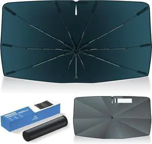 Autorder Windshield Sun Shade Umbrella for 2025-2026 Chevy Chevrolet Equinox Accessories,Upgraded Ice Crystal Material,Easy Setup Umbrella Sunshade for Car Windshield,100% Sun Blocking