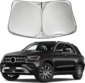 Car Windshield Sun Shade Sunshade Compatible with Mercedes Benz GLE GLE 350 450 53 AMG 2025 2024 2023-2016 GLS 450 350 2020-2025 Accessories, Car Front Window Sun Shield