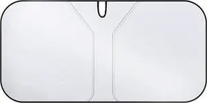 SINGARO Universal 300T Car Windshield Sun Shade, Foldable Reflective for Windshield & Window Shades with Overlapping Design, Car Interior Accessories