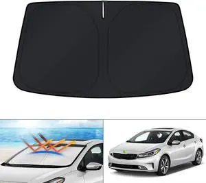 KUST Windshield Sun Shade for Kia Forte 2014 2015 2016 2017 2018 Accessories Custom Fit Window Shade Sun Visor Protector Foldable Blocks UV Rays Keep Your Car Cooler