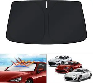 KUST Windshield Sun Shade for 2017-2020 2021 Toyota 86/2022 2023 Toyota GR86 Window Shades for 2013-2022 2023 Subaru BRZ/2012-2016 Scion FR-S FRS Accessories Blocks UV Rays Keep Cars Cooler