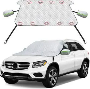 Car Windshield Sun Shade, Reflective Sun Shield Cover for Front Windshield, Magnetic Automotive Sunshade for Front Window, 4-Layer, Blocks UV Rays,Sun Protection for Car Big Size (67x 59in)