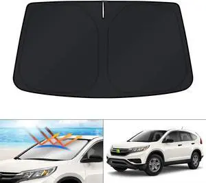 KUST Windshield Sun Shade for 2012-2016 Honda CRV Accessories, Custom Fit CR-V Sunshade Foldable Sun Visor Protector Blocks UV Rays Keep Your Car Cooler