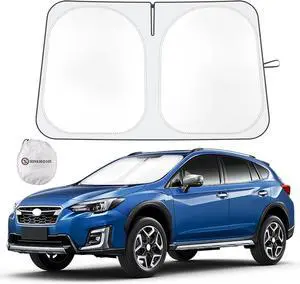 Car Windshield Sun Shade Compatible with 2018 2019 2020 2021 2022 2023 2024 2025 Subaru Crosstrek 2.0i Premium Limited Wagon Accessories Foldable Sunshade Custom Windshield Sun Visor