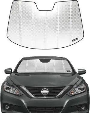 Windshield Sun Shade for Nissan Altima 2019-2024. Reflective Aluminum Film Front Window Sunshade - BLAZBLOCK