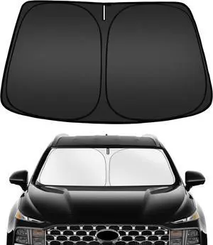 ARISMOTOR Windshield Sun Shade for H-yundai Santa Fe 2019-2025, Custom Fit Foldable Front Window Sunshade Sun Visor Protector, Block UV Rays Keep Your Car Cooler