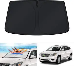 KUST Windshield Sun Shade for 2010-2017 Buick Enclave Accessories Custom Fit Sunshade Foldable Window Sun Visor Protector Blocks UV Rays Keep Your Car Cooler
