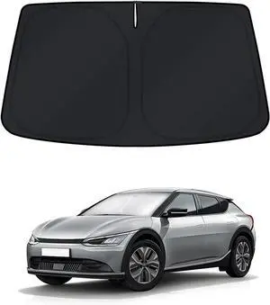 KUST Windshield Sun Shade for Kia EV6 2022 2023 2024 2025 Window Shade Sun Visor Cover Foldable Blocks UV Rays Keep Your Car Cooler