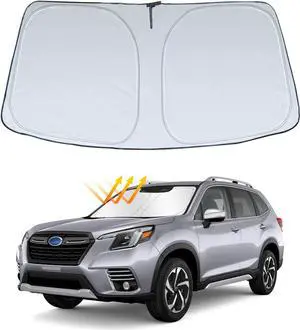 Sun Shade Sunshade Windshield Cover for 2019-2023 2024 2025 Subaru Forester Accessories, Front Window Sun Visor Protector Foldable Blocks UV Rays Keep Your Car Cooler