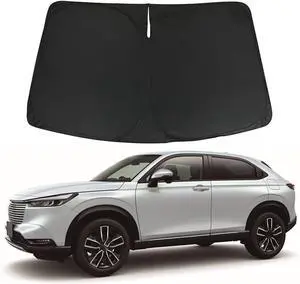 D-Lumina HRV Windshield Sunshade - Compatible with Honda HR-V (LX Sport EX EX-L) 2023 2024 2025 - Foldable Front Window Sun Shade Shield Protector