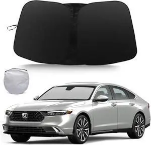 Windshield Sun Shade for Honda Accord Sedan 2023-2025 - Foldable Sun Visor Protector Blocks UV Rays Automotive Interior Protector Custom Fit Accessories Keep Your Car Cool