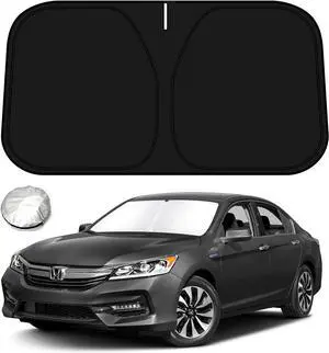 Bestview Windshield Sun Shade for 2013-2017 Honda Accord Accessories, Front Window Sunshade Sun Visor Protector Block UV Rays Heat, Foldable 3 Layers 210T Material