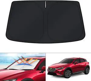 KUST Windshield Sun Shade for Mazda CX-3 2016-2021 CX3 Sunshade Window Sun Visor Protector Foldable Blocks UV Rays Keep Your Car Cooler