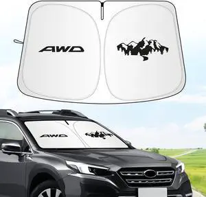 for Subaru Outback Sun Shade 2015-2024 2025, Car Front Window Covers Sun Visor Protector, Foldable Blocks UV Rays Windshield Sunshade for Subaru Outback Accessories