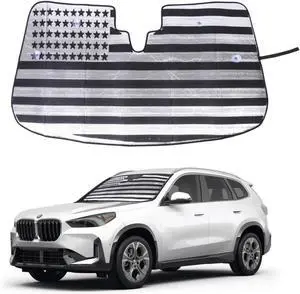 Windshield Sunshade for BMW X1/X2 U11 U10 2023-2025 Front Window Sun Shade Foldable Reflective Sun Visor Custom Sunscreen UV Blocker Privacy Protector HeatShield Keep Your Car Cooler (Black) Windshield Sunshade for BMW X1/X2 U11 U10 2023-2025 Front Window Sun Shade Foldable Reflective Sun Visor Custom Sunscreen UV Blocker Privacy Protector HeatShield Keep Your Car Cooler (Black)