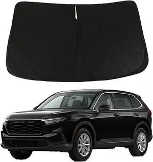D-Lumina CRV Windshield Sun Shade - Compatible with Honda CR-V (LX, EX, EX-L, EX-L Navi, Touring) 2023 2024 2025 - Upgraded 3 Layers 240T Material, Foldable Front Window Sun Shield Protector