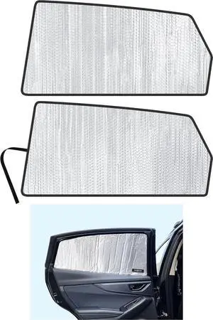 YelloPro Side Window Rear Seat 2nd Row Sunshade Custom Fit for 2018 2019 2020 2021 2022 2023 Subaru Crosstrek SUV, 2.0i, 2.0i Premium, 2.0i Limited, UV Reflector Sun Protection (Set of 2)