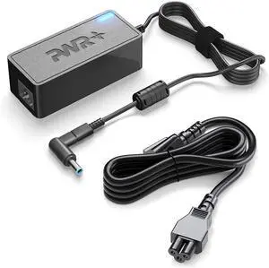 19.5V 65W 45W UL Listed HP Smart Blue Tip AC Adapter for Many Models Including: Elitebook 840, ProBook, X360 Pavilion, Envy and More 741727-001 740015-002 Laptop Power-Supply Charger Cord