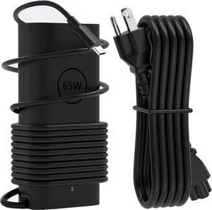 2025 New AI PC Charger 65W USB C Laptop Charger Compatible with Dell Latitude 5550 5450 5530 5350 7650 7530 7450 7455 7455 Business Premium AI Laptop Power Adapter