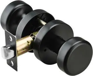 Black Interior Door Knob with Push Lock, Privacy Door Knobs Door Handles for Bath and Bed, Heavy Duty Door Knob with Lock