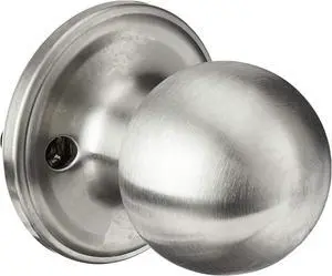 Copper Creek BK2050SS Ball Door Knob, Storeroom Function, 1 Pack, Satin Stainless