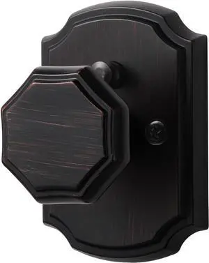 Oil Rubbed Bronze Privacy Door Knobs, Vintage Interior Door Knob Bedroom Bathroom DoorKnobs, Zinc Alloy Door Knob, 1 Pack