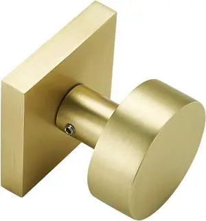 Satin Brass Handles Dummy - 2 Pack Gold Door Knob for Closet and Cabinets Fits All Standard Door