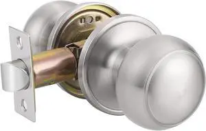 Probrico Colonial Style Passage Door Knobs Brushed Nickel Door Handle for Hall/Closet Door