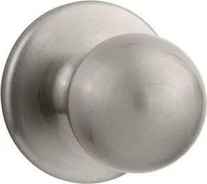 Kwikset Polo Interior Passage Door Knob, Handle For Closet and Hallway Doors, Non-Locking Doorknob in Satin Nickel, with Microban Protection
