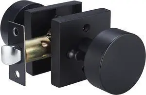 Matte-Black Privacy Door Knobs - Modern Handles for Hallway Bedroom and Bathroom