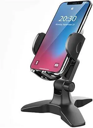 APPS2Car Cell Phone Stand for Desk Adjustable Desktop Phone Stand Thick Case Friendly Cellphone Holder Desk Heavy Duty Phone Cradle for Video Recording Office Home Compatible with 4.7-6.8 Smartphone