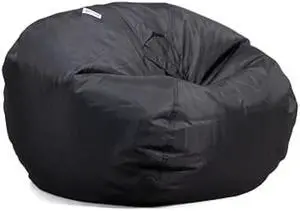 Big Joe Classic Bean Bag Chair, Black Smartmax, Durable Polyester Nylon Blend, 2 feet Round