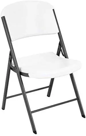 Lifetime 22804 Granite Classic Commercial Folding Chair, White