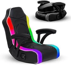 X Rocker Video Gaming Floor Rocker Chair, Built-in Audio, Back to School, Foldable, for Gamers, Bedroom, or Game Room for Boys, Girls, Teens 5-17
