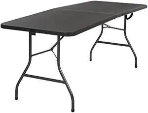 COSCO Molded Folding Banquet Table w/Handle, 6ft, Black COSCO Molded Folding Banquet Table w/Handle, 6ft, Black