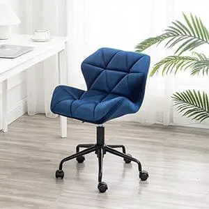 Roundhill Furniture Eldon Diamond Tufted Adjustable Swivel Office Chair, Grayr, Blue