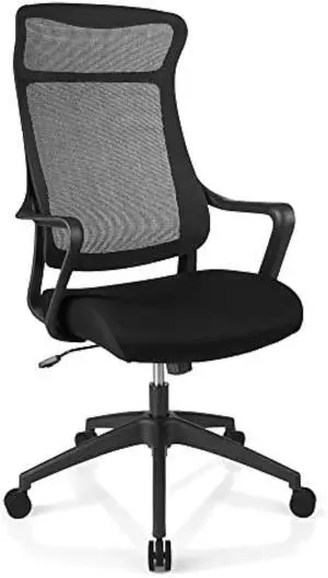 Realspace® Lenzer Mesh High-Back Task Office Chair, Black, BIFMA Compliant