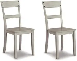 Signature Design by Ashley Loratti Modern Farmhouse Weathered Wood Dining Chair, 2 Count, Gray, Welcome to consult