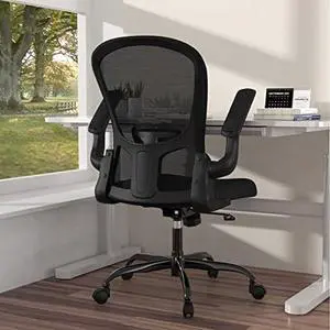 Ergonomic Office Chair, Comfort Swivel Home Office Task Chair, Breathable Mesh Desk Chair, Lumbar Support Computer Chair with Flip-up Arms and Adjustable Height, Welcome to consult