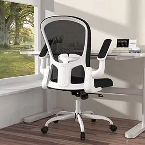 Ergonomic Office Chair, Comfort Swivel Home Office Task Chair, Breathable Mesh Desk Chair, Lumbar Support Computer Chair with Flip-up Arms and Adjustable Height, Welcome to consult