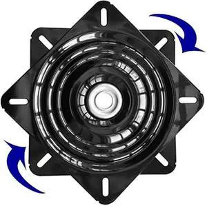 10Inch Bar Stool Swivel Plate Heavy Duty, Chair Swivel Base with Solid Ring of Ball Bearings, 600lbs Capacity Replacement Swivel Seat Parts Lazy Susan Hardware for Barstools Recliner Chair Boat