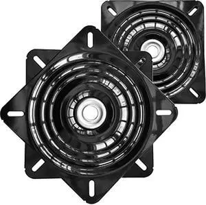 2Pack 10Inch Bar Stool Swivel Plate Heavy Duty, Chair Swivel Base with Solid Ring of Ball Bearings, 600lbs Capacity Replacement Swivel Seat Parts Lazy Susan Hardware for Barstools Recliner Chair Boat